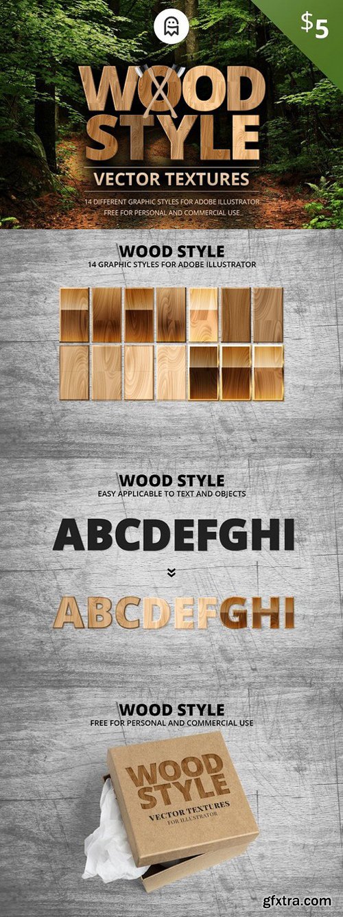 CM - Wood Style Vector Textures 1099240