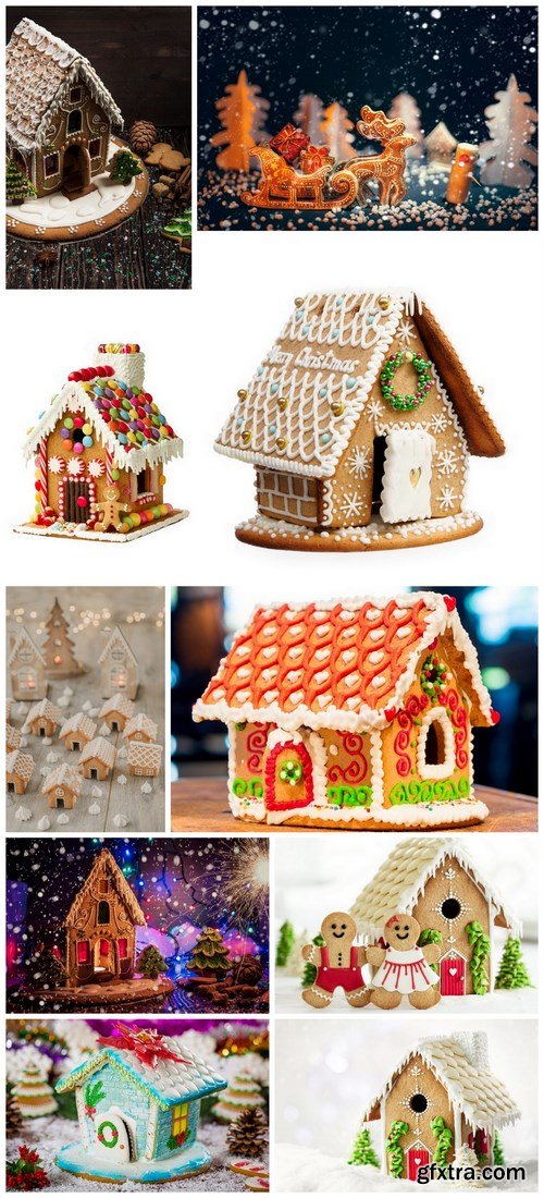 Gingerbread House - 10 UHQ JPEG Stock Images