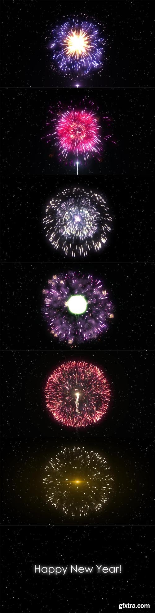 Fireworks in the New Year night