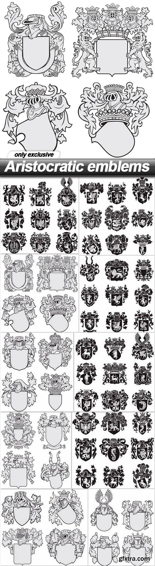 Aristocratic emblems - 10 EPS