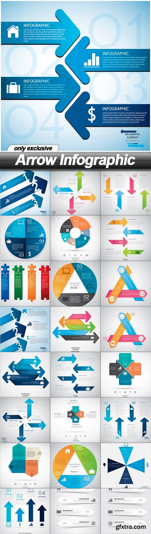 Arrow Infographic - 25 EPS