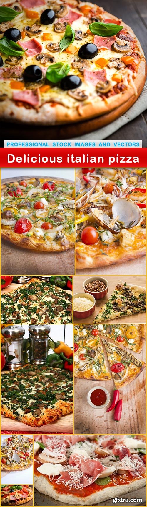 Delicious italian pizza - 10 UHQ JPEG