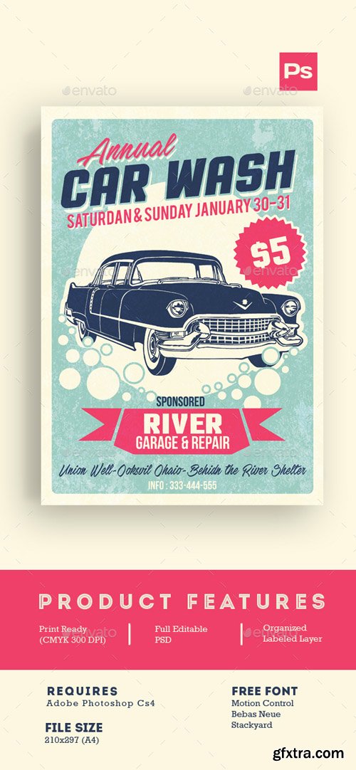 GR - Car Wash Retro Style 14392638