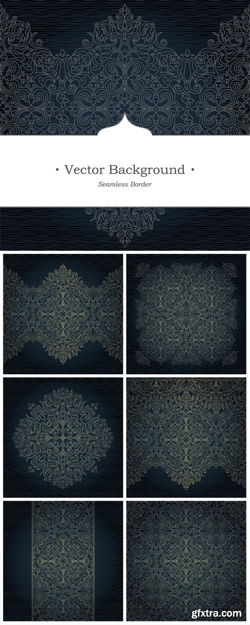 Vector beautiful vintage pattern in original eastern style