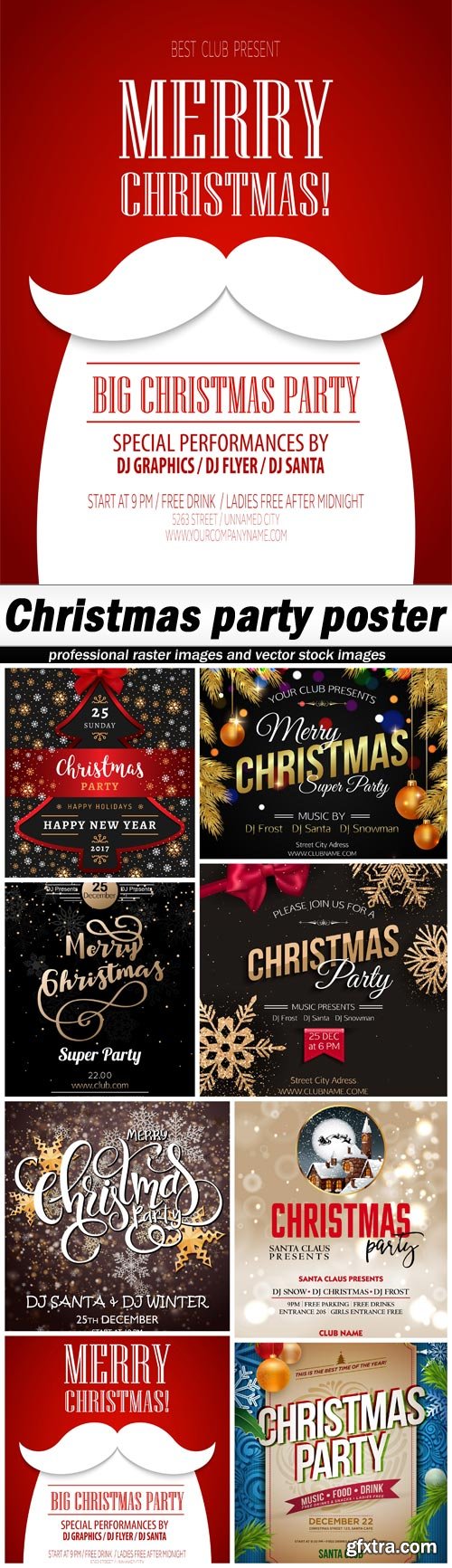 Christmas party poster - 8 EPS