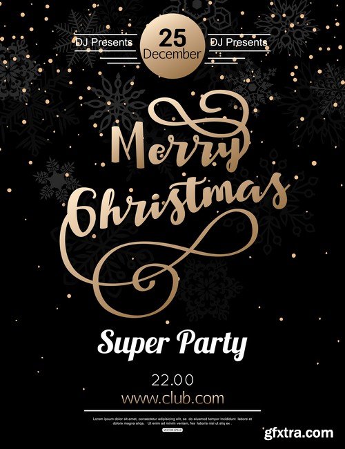 Christmas party poster - 8 EPS