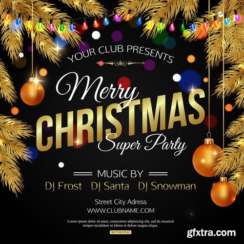 Christmas party poster - 8 EPS