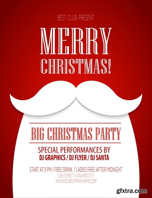 Christmas party poster - 8 EPS