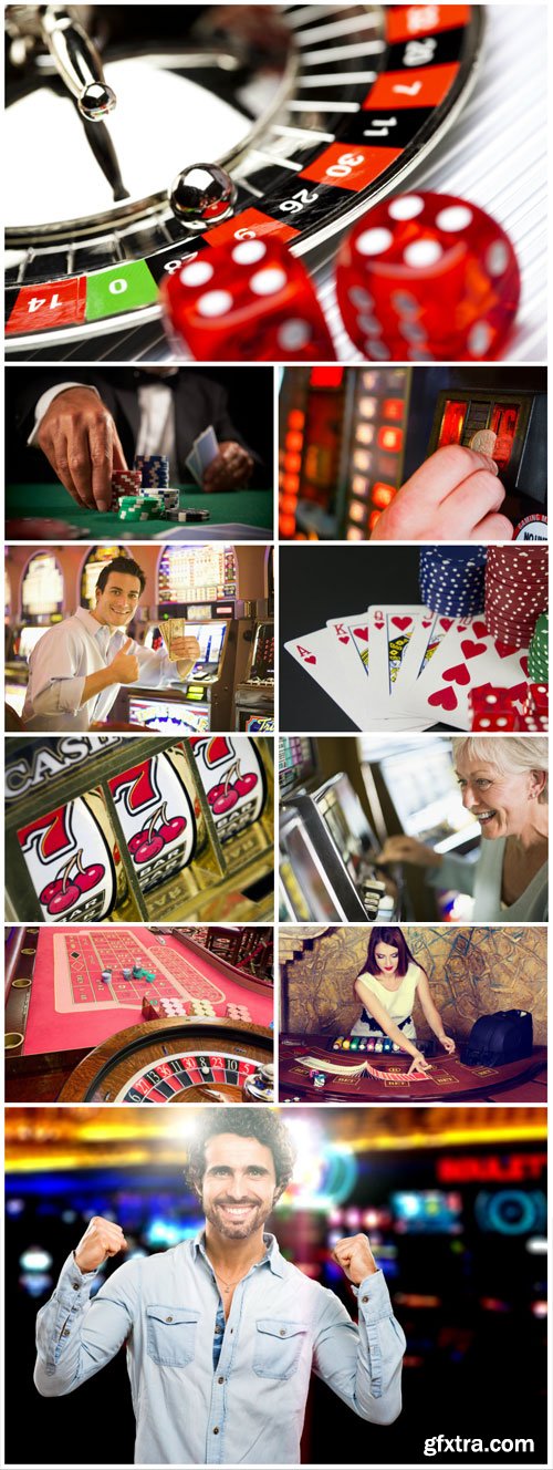 People play in the casino, gambling, playing cards