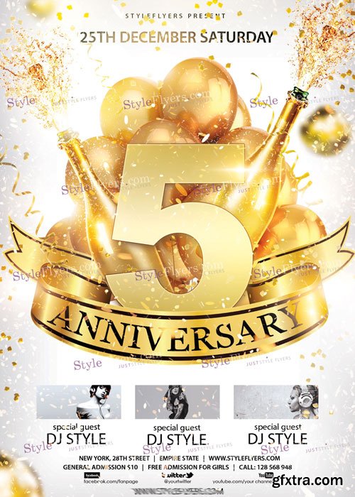 Anniversary V7 PSD Flyer Template