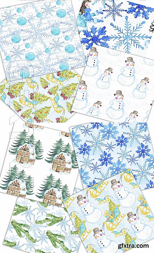 Christmas Time Seamless Patterns