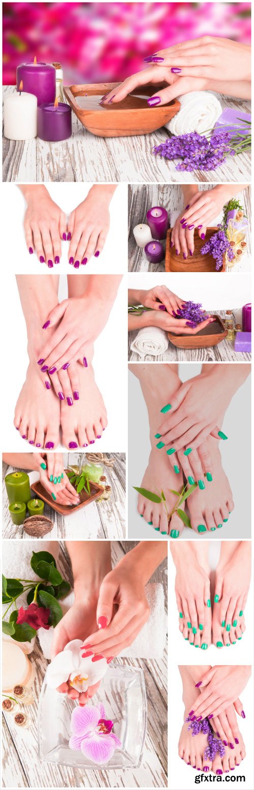 Manicures and beautiful pedicures, hand and foot