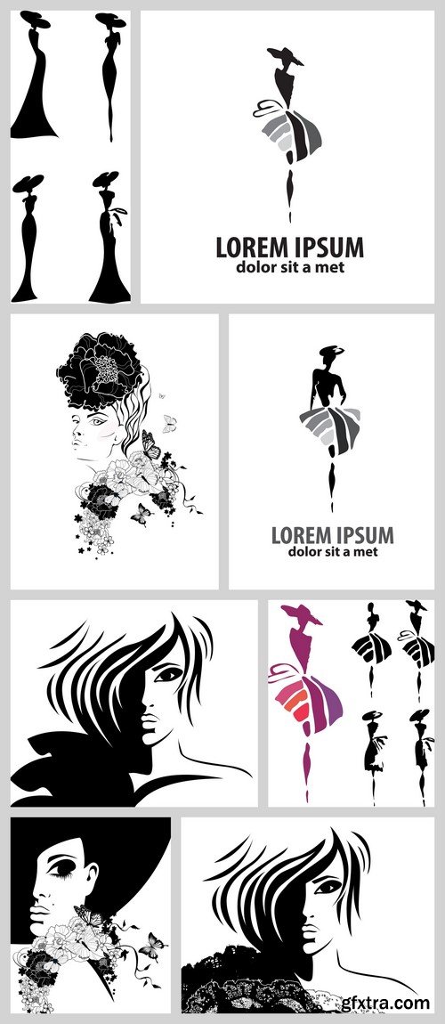 Women's Fashion illustration 8X JPEG