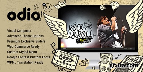 ThemeForest - Odio v2.8 - Music WP Theme For Bands Clubs and Musicians - 10523423