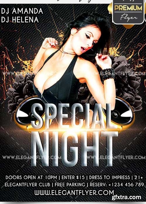 Special Night V10 Flyer PSD Template + Facebook Cover