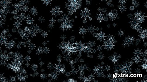 Rotating snowflakes background HD