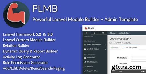 CodeCanyon - PLMB v2.1.10 - Powerful Laravel CRUD Generator - Package Builder + Dynamic Report Builder + Admin Template - 17314714