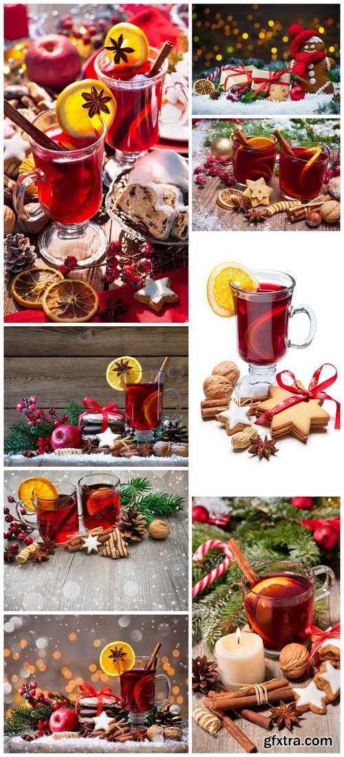 Christmas Mulled Wine - 8 UHQ JPEG Stock Images