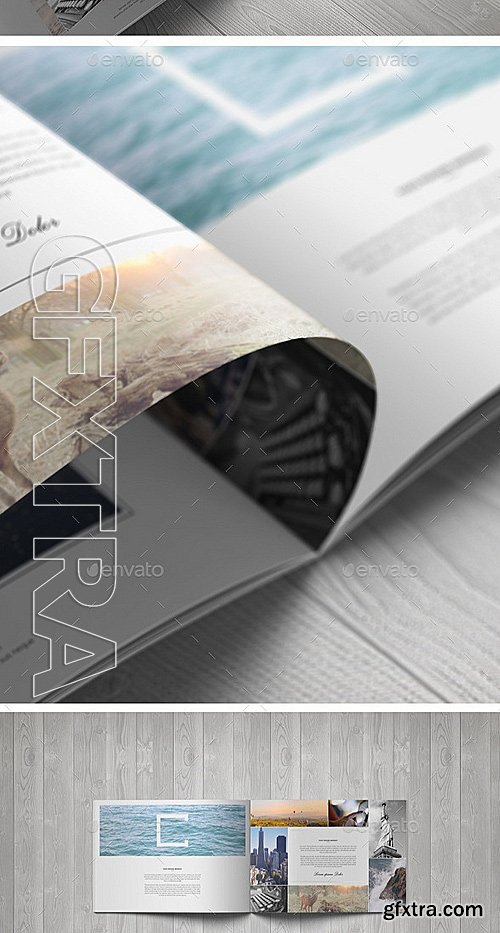 GraphicRiver - A4 Landscape Brochure Mock-Up 12135636