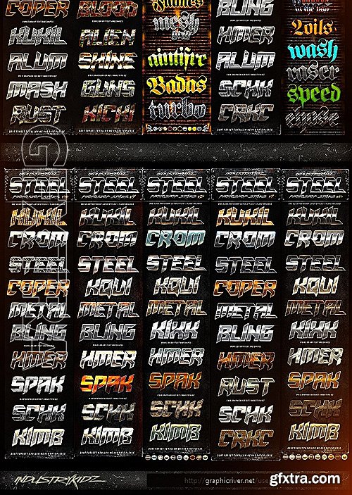 GraphicRiver - Metal Steel Photoshop Layer Styles Bundle 5026358