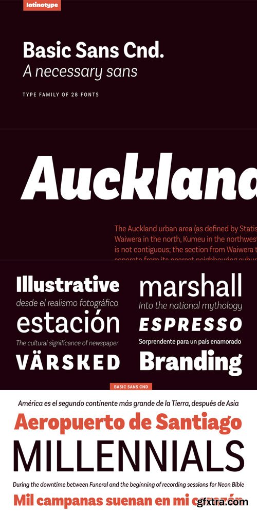 Basic Sans Cnd Font Family $239