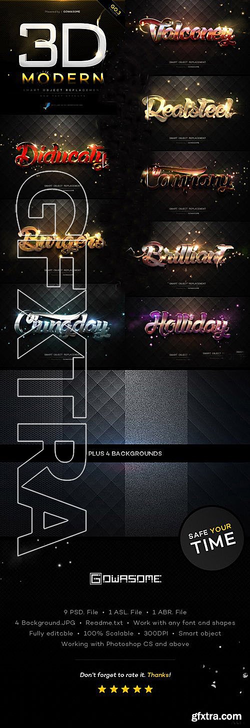 GraphicRiver - Modern 3d Text Effects Go3 10193239