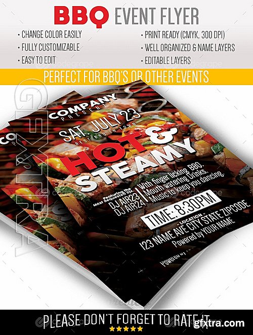 Bbq Event Flyer Template 9176