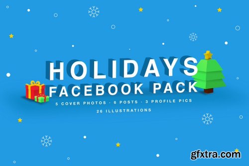 CreativeMarket Holidays Facebook Pack 1101820