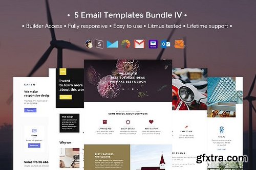 CreativeMarket 5 Email templates bundle IV 1102819