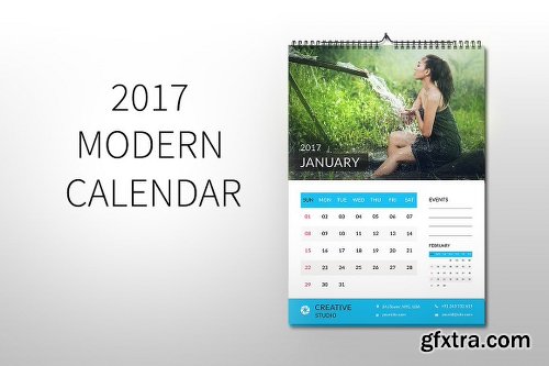 CreativeMarket Calendar 2017 Template 1095221