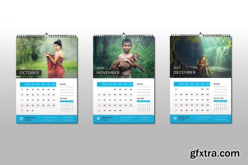 CreativeMarket Calendar 2017 Template 1095221