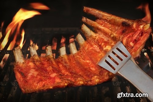 Collection of grilled meat grill chicken bacon barbecue fish 25 HQ Jpeg