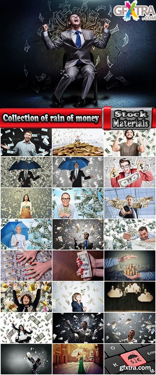 Collection of rain of money a successful businessman luck man success 25 HQ Jpeg