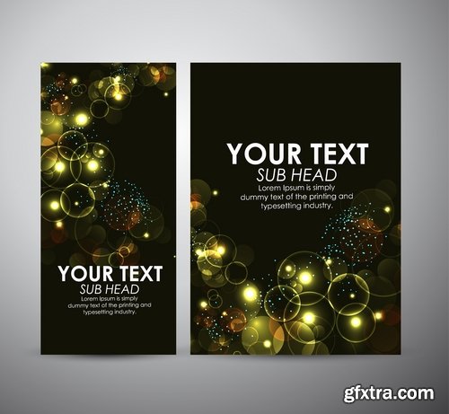 Collection book cover journal notebook flyer card business card banner vector image 36-25 EPS