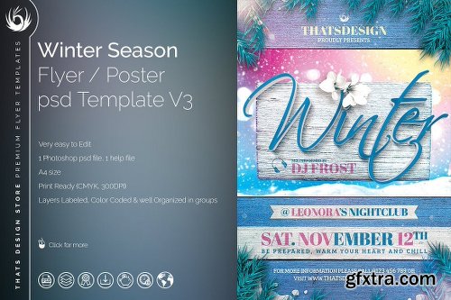 CreativeMarket Winter Season Flyer Template V3 1103142