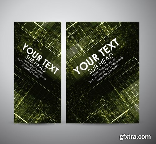 Collection book cover journal notebook flyer card business card banner vector image 36-25 EPS