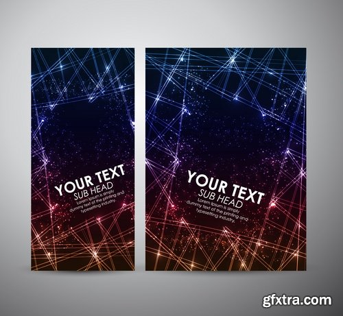 Collection book cover journal notebook flyer card business card banner vector image 36-25 EPS