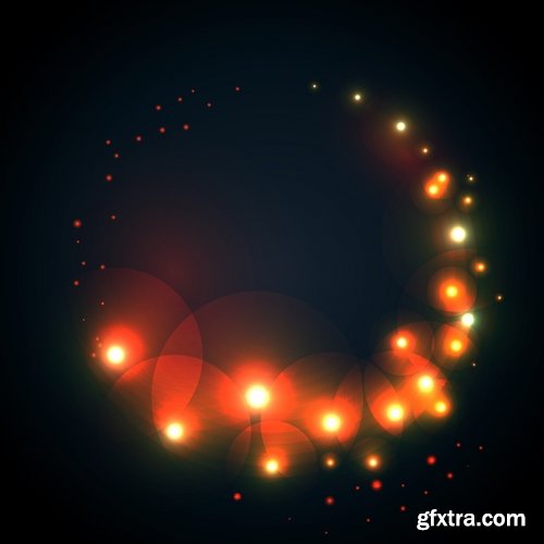 Collection of the flash light effect background is a festive background fire icon 25 EPS