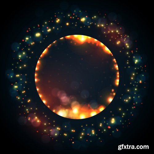 Collection of the flash light effect background is a festive background fire icon 25 EPS