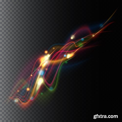 Collection of the flash light effect background is a festive background fire icon 25 EPS