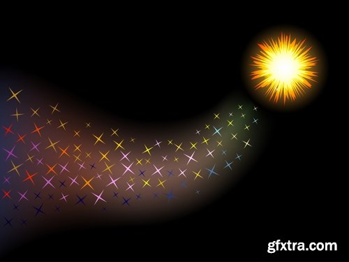 Collection of the flash light effect background is a festive background fire icon 25 EPS