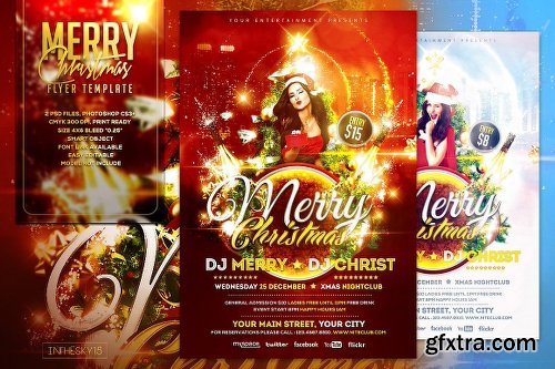 CreativeMarket Merry Christmas Flyer Template 1101673