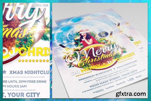 CreativeMarket Merry Christmas Flyer Template 1101673