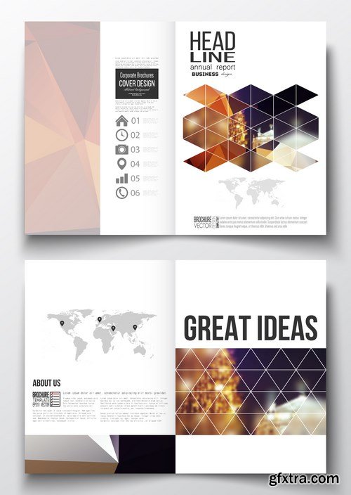 Cover design template, magazine, flyer, booklet or annual report 2 - 20xEPS Vector Stock