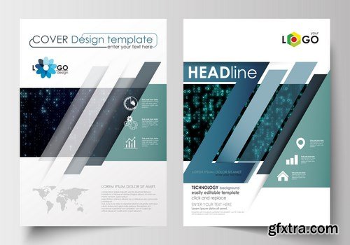 Cover design template, magazine, flyer, booklet or annual report 2 - 20xEPS Vector Stock