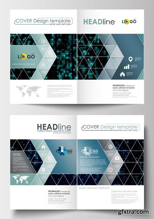 Cover design template, magazine, flyer, booklet or annual report 2 - 20xEPS Vector Stock