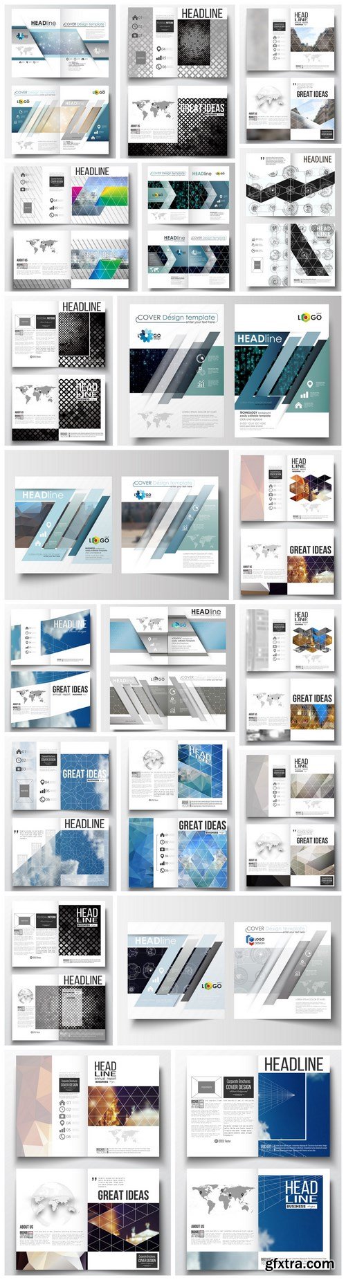 Cover design template, magazine, flyer, booklet or annual report 2 - 20xEPS Vector Stock