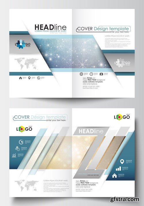 Cover design template, magazine, flyer, booklet or annual report 2 - 20xEPS Vector Stock