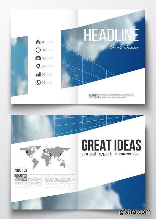 Cover design template, magazine, flyer, booklet or annual report 2 - 20xEPS Vector Stock