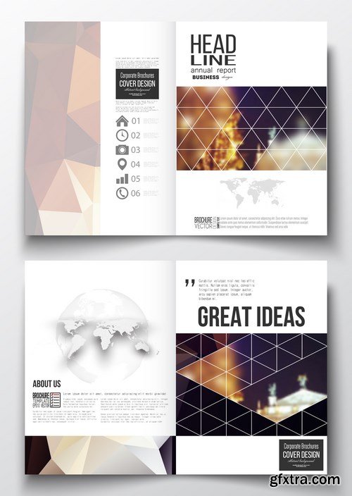 Cover design template, magazine, flyer, booklet or annual report 2 - 20xEPS Vector Stock